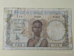 25 Francs 1943 - États D'Afrique De L'Ouest