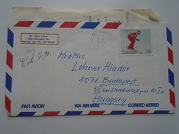 D156587 Canada Cover 1980 To Hungary  Stamp SKI SKIING - Cartas & Documentos