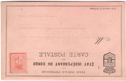 Etat Indépendant Du Congo - Carte Postale - Unused - Entiers Postaux