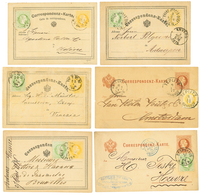 717 1875/77 Superb Lot Of 6 P./Stat To NETHERLANDS, FRANCE, ITALY(x2), BELGIUM(x2). Vvf. - Sonstige & Ohne Zuordnung