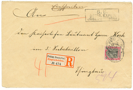 789 PETCHILI : 1901 GERMANIA 40pf(PVf) Canc. PEKING On REGISTERED Military Envelope To TSINGTAU KIAUTSCHOU. RARE. JÄSCHK - Sonstige & Ohne Zuordnung