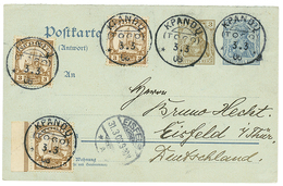 854 "KPANDU" : 1908 GERMANY P./Stat 2pf + 3pf + GERMAN TOGO 3pf(x3) Canc. KPANDU To GERMANY. No Text. Rare Post Office.  - Sonstige & Ohne Zuordnung