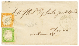 880 "MOLLARE" : 1863 SARDINIA 5c(n°13Ed) + 10c(n°10De) Canc. MOLLARI On Envelope To TORINO. Sass = 2750€. Vvf. - Ohne Zuordnung