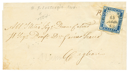 901 "SAN LUSSURGIO" : 1858 20c (n°15B) Canc. LUSSURGIO On Cover To CAGLIARI. Sass = 1350€. Vf. - Ohne Zuordnung