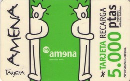 ESPAÑA. AMRR-010D. 2 People Astonished. 5000 PTAS. 31-01-2002. (170P) - Amena - Retevision