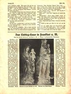Das Liebling-Haus In Frankfurt A.M.    / Artikel, Entnommen Aus Zeitschrift / 1913 - Bücherpakete