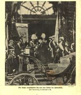 Der Kaiser Verabschiedet Sich Von Dem Rektor Der Universität   / Druck, Entnommen Aus Zeitschrift / 1913 - Colis