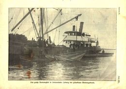 Das Große Bootsunglueck In Swinemuende: Hebung Des Gefundenen Motorsegelboots  / Druck, Entnommen Aus Zeitschrift / 1913 - Colis