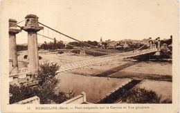 REMOULINS - Pont Suspendu Sur Le Gardon Et Vue Générale  (102091) - Remoulins