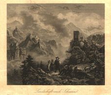 Landschaft Nach  Scheuren / Druck, Entnommen Aus Zeitschrift / 1865 - Bücherpakete