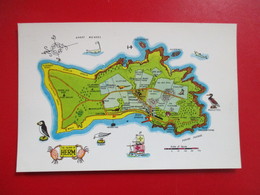 CPA ROYAUME UNI HERM  PLAN CARTE - Herm