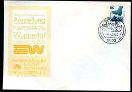 Bund PU65 D2/022a Privat-Umschlag NAPOSTA Sost. Wuppertal 1976  NGK 4,00 € - Sobres Privados - Usados