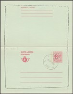 Belgique 1975 Carte-lettre à 6.50 F. Oblitérée Kraainem. Curiosité De Piquage, Dentelure Oblique - Errors & Oddities