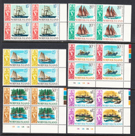 Norfolk Island 1967 Mint No Hinge, Blocks, Sc# 108-113,  SG 84-90 - Norfolk Island