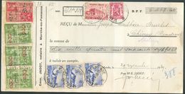 Reçu La Somme De 6467,60 Frs Affr. De MARCHE-en-Famenne 29-9-1939 (timbres De L'Exposition De L'Eau à Liège) + Fiscaux D - Documentos