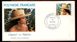 Polynésie Française - FDC - Enveloppe 1er Jour - Chapeaux En Polynésie 20 Juin 1984 - Y&T N° 213 - Covers & Documents