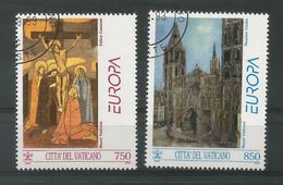 Vatikanstaat 1993  Mi.Nr. 1099 / 1100 , EUROPA CEPT - Zeitgenössische Kunst - Gestempelt / Used / (o) - Used Stamps