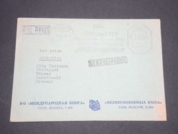 U.R.S.S. - Enveloppe Comerciale De Moscou Pour Stuttgart En 1957 Par Avion , Affranchissement Mécanique -  L 12685 - Lettres & Documents