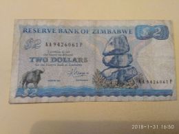 2 Dollars  1983 - Zimbabwe