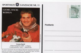 BRD Sporthilfe Ganzsache Nr. 11 Georg Hackl  - Rodeln Postfrisch; Postal Stationery Luge; Mint - Private Postcards - Mint