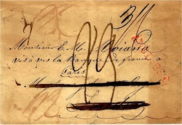 1833- Letter From LONDON To Paris - Red  ANG.EST.  French Rating 23 D - ...-1840 Voorlopers
