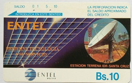 Entel Bolivia Bs 10 Estacion Terrena La Paz - Bolivie