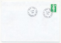 FRANCE - Enveloppe - Cachet Temporaire "1944-1994 - 6 Juin 1994 - 14 VILLERS-SUR-MER - WO2