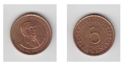 MAURITIUS  5 CENTS 2012 - Mauritanie