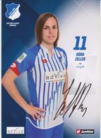 Original Women Football Autograph Card DORA ZELLER Frauen Bundesliga 2015 / 16 TSG HOFFENHEIM - Autographes