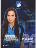 Original Women Football Autograph Card SELINA HAFELE Frauen Bundesliga 2016 / 17 TSG HOFFENHEIM - Autogramme