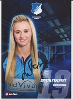 Original Women Football Autograph Card JUDITH STEINERT Frauen Bundesliga 2016 / 17 TSG HOFFENHEIM - Autogramme