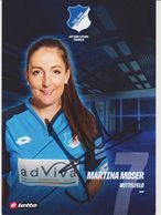 Original Women Football Autograph Card MARTINA MOSER Frauen Bundesliga 2016 / 17 TSG HOFFENHEIM - Autógrafos