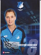 Original Women Football Autograph Card CHRISTINE SCHNEIDER Frauen Bundesliga 2016 / 17 TSG HOFFENHEIM - Autógrafos