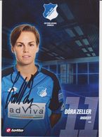 Original Women Football Autograph Card DORA ZELLER Frauen Bundesliga 2016 / 17 TSG HOFFENHEIM - Autogramme