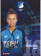 Original Women Football Autograph Card NICOLE BILLA Frauen Bundesliga 2016 / 17 TSG HOFFENHEIM - Autographes