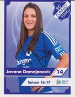 Original Women Football Autograph Card JOVANA DAMNJANOVIC Frauen Bundesliga 2016 / 17 SC SAND - Autógrafos