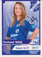 Original Women Football Autograph Card FURTUNA VELAJ Frauen Bundesliga 2016 / 17 SC SAND - Autographes