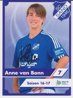 Original Women Football Autograph Card ANNE VAN BONN Frauen Bundesliga 2016 / 17 SC SAND - Autogramme
