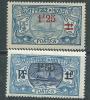 St Pierre Et Miquelon N° 124 / 25  X   Partie De  Série : Les 2 Valeurs  Trace De Charnière Sinon TB - Unused Stamps