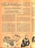Alte Anzuege Werden Wieder Tragbar / Artikel Und Schnittmuster,entnommen Aus Zeitschrift /1944 - Bücherpakete