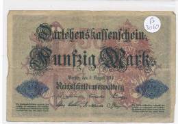 Billets -B3060 - Allemagne - 50 Mark 1914 (type, Nature, Valeur, état... Voir  Double Scan) - 50 Mark