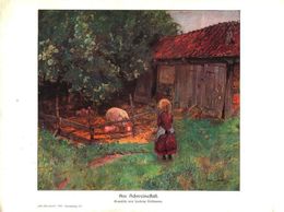 Am Schweinestall (nach Einem Gemälde Von Ludwig Oettmann) / Druck, Entnommen Aus Zeitschrift / 1910 - Colis