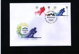 Slowenien / Slovenia 2018 Olympic Games Pyeongchang FDC - Hiver 2016: Lillehammer (JO De La Jeunesse)