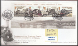 GROSSBRITANNIEN GRANDE BRETAGNE GB 2014 M/S CLASSIC LOCOMOTIVES OF WALES FDC SG MS3578 MI B87-3570-73 YT F3972 SC SH3268 - 2011-2020 Decimal Issues