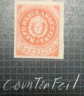 O) 1862 ARGENTINA, FAKE, SEAL OF  REPUBLIC SHIELD -COAT OF ARMS 5 CENTAVOS ORANGE, NICE - Unused Stamps