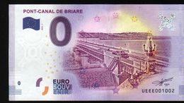 France - Billet Touristique 0 Euro 2018 N°1002 , Date D'anniversaire  (UEEE001002/5000) - PONT-CANAL DE BRIARE - Essais Privés / Non-officiels