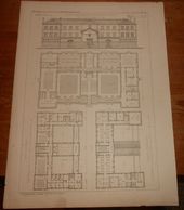 Plan De L'école Normale Primaire De Villefranche. Rhône. 1880. - Travaux Publics