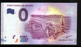 France - Billet Touristique 0 Euro 2018 N°1058 (UEEE001058/5000) - PONT-CANAL DE BRIARE - Privéproeven