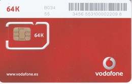 TARJETA DE ESPAÑA DE GSM-SIM  DE VODAFONE 64K (NUEVA-MINT) - Vodafone