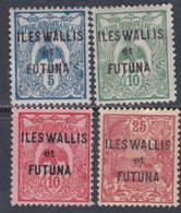 Wallis Et Futuna N° 18 / 21 X Partie De Série : Les  4 Valeurs Trace De Charnière Sinon TB - Neufs